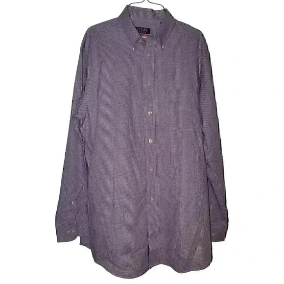 Chaps Long-sleeved Regular Fit Comfort Stretch Causal Dress Shirt 16 neck - Picture 1 of 7
